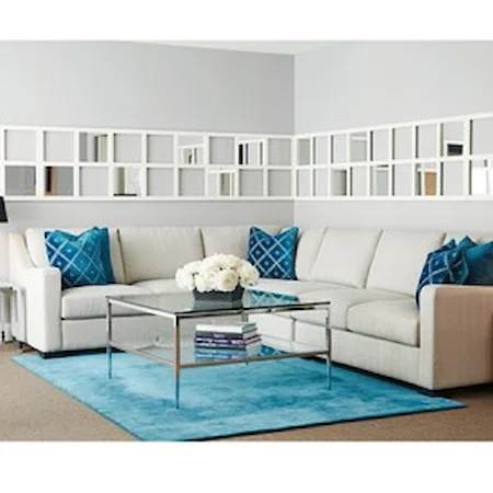 Sectional with Sloped Arms